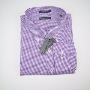 Damon Big & Tall Long Sleeve Button Down Purple 22